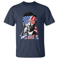 Funny Lincoln 4th Of July Merica T Shirt Abe American Flag - Wonder Print Shop