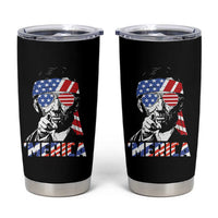 Funny Lincoln 4th Of July Merica Tumbler Cup Abe American Flag - Wonder Print Shop