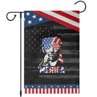 Funny Lincoln 4th Of July Merica Garden Flag Abe American Flag