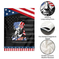 Funny Lincoln 4th Of July Merica Garden Flag Abe American Flag