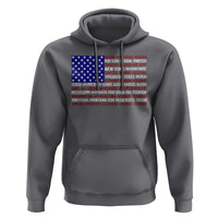 Vintage American Flag Hoodie With States 4th Of July - Wonder Print Shop
