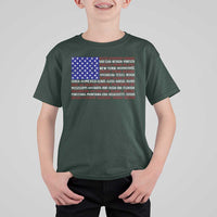 Vintage American Flag T Shirt For Kid With States 4th Of July - Wonder Print Shop