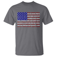 Vintage American Flag T Shirt With States 4th Of July - Wonder Print Shop