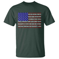Vintage American Flag T Shirt With States 4th Of July - Wonder Print Shop
