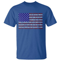 Vintage American Flag T Shirt With States 4th Of July - Wonder Print Shop