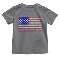 Vintage American Flag Toddler T Shirt With States 4th Of July - Wonder Print Shop