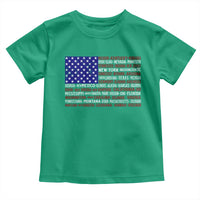 Vintage American Flag Toddler T Shirt With States 4th Of July - Wonder Print Shop