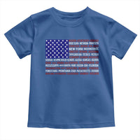 Vintage American Flag Toddler T Shirt With States 4th Of July - Wonder Print Shop