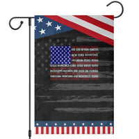 Vintage American Flag Garden Flag With States 4th Of July