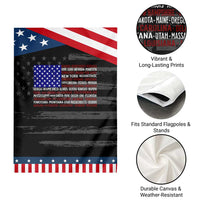 Vintage American Flag Garden Flag With States 4th Of July