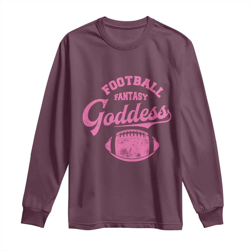 Fantasy Football Goddess Long Sleeve Shirt Sports Party Gifts - Wonder Print Shop