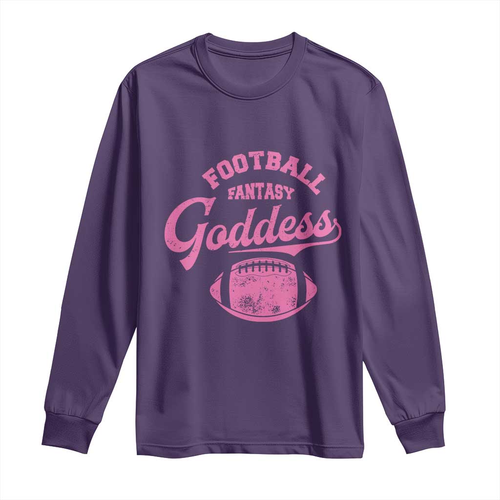 Fantasy Football Goddess Long Sleeve Shirt Sports Party Gifts - Wonder Print Shop