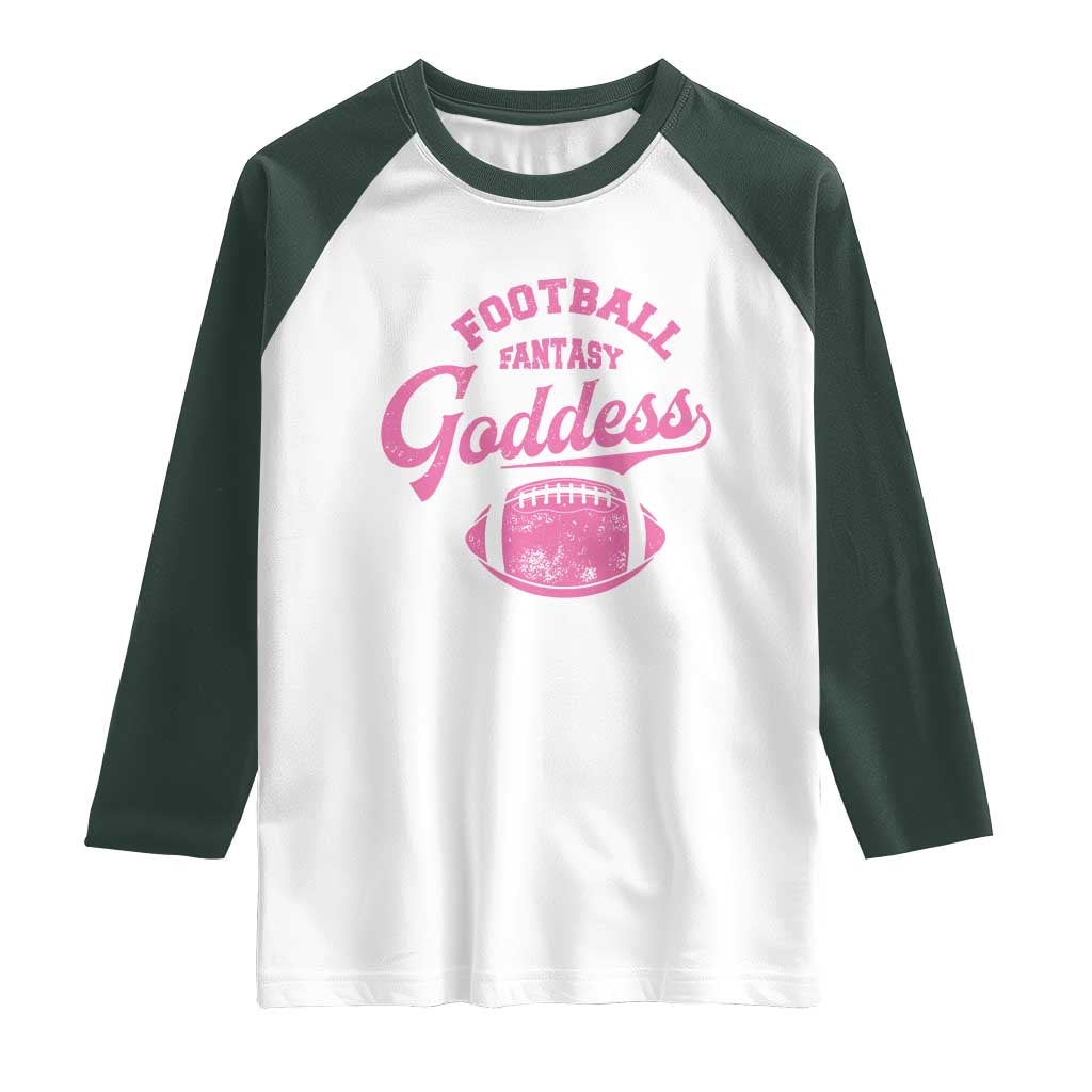 Fantasy Football Goddess Raglan Shirt Sports Party Gifts - Wonder Print Shop