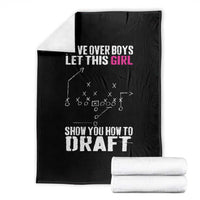 Girls Fantasy Football Throw Blanket Move Over Boys Draft Party Commish FFL - Wonder Print Shop