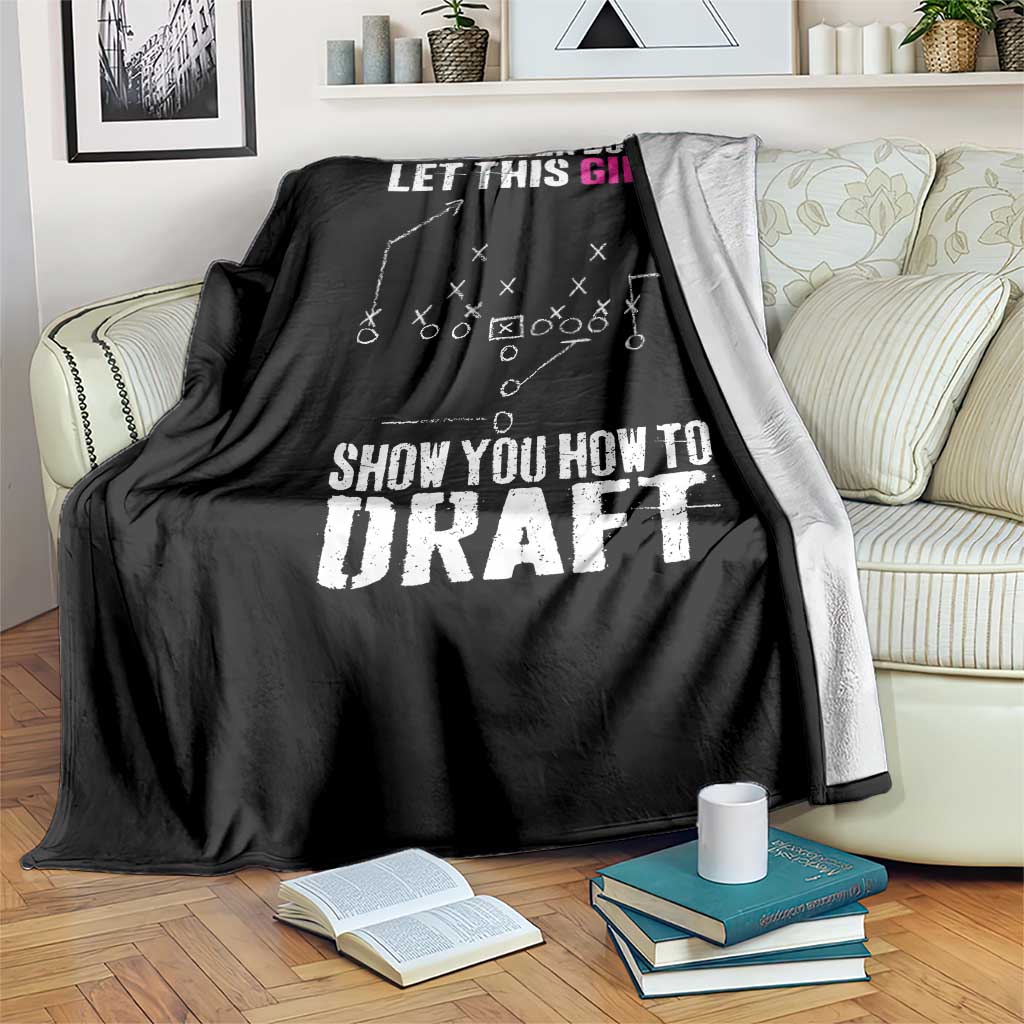 Girls Fantasy Football Throw Blanket Move Over Boys Draft Party Commish FFL - Wonder Print Shop