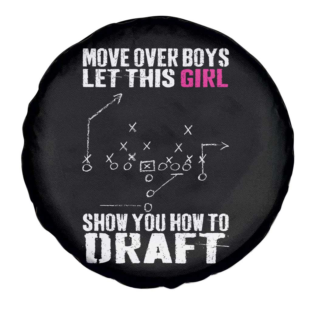 Girls Fantasy Football Spare Tire Cover Move Over Boys Draft Party Commish FFL - Wonder Print Shop