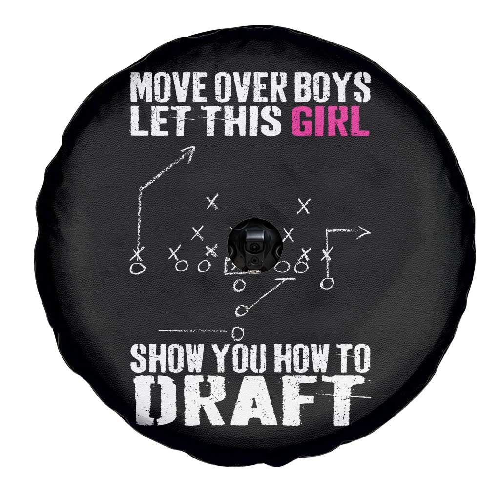 Girls Fantasy Football Spare Tire Cover Move Over Boys Draft Party Commish FFL - Wonder Print Shop