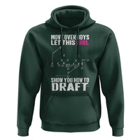 Girls Fantasy Football Hoodie Move Over Boys Draft Party Commish FFL - Wonder Print Shop