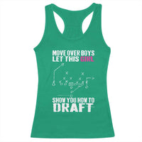 Girls Fantasy Football Racerback Tank Top Move Over Boys Draft Party Commish FFL - Wonder Print Shop