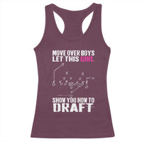Girls Fantasy Football Racerback Tank Top Move Over Boys Draft Party Commish FFL - Wonder Print Shop