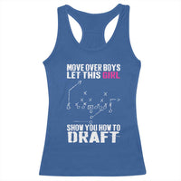 Girls Fantasy Football Racerback Tank Top Move Over Boys Draft Party Commish FFL - Wonder Print Shop