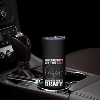 Girls Fantasy Football Skinny Tumbler Move Over Boys Draft Party Commish FFL - Wonder Print Shop