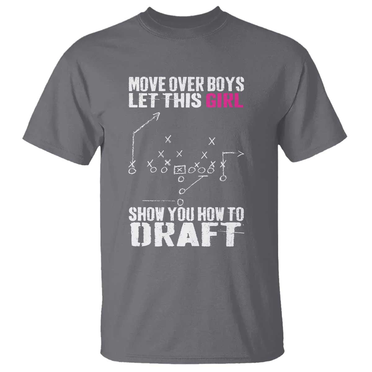 Girls Fantasy Football T Shirt Move Over Boys Draft Party Commish FFL - Wonder Print Shop