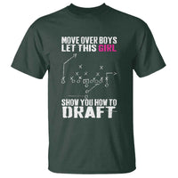 Girls Fantasy Football T Shirt Move Over Boys Draft Party Commish FFL - Wonder Print Shop