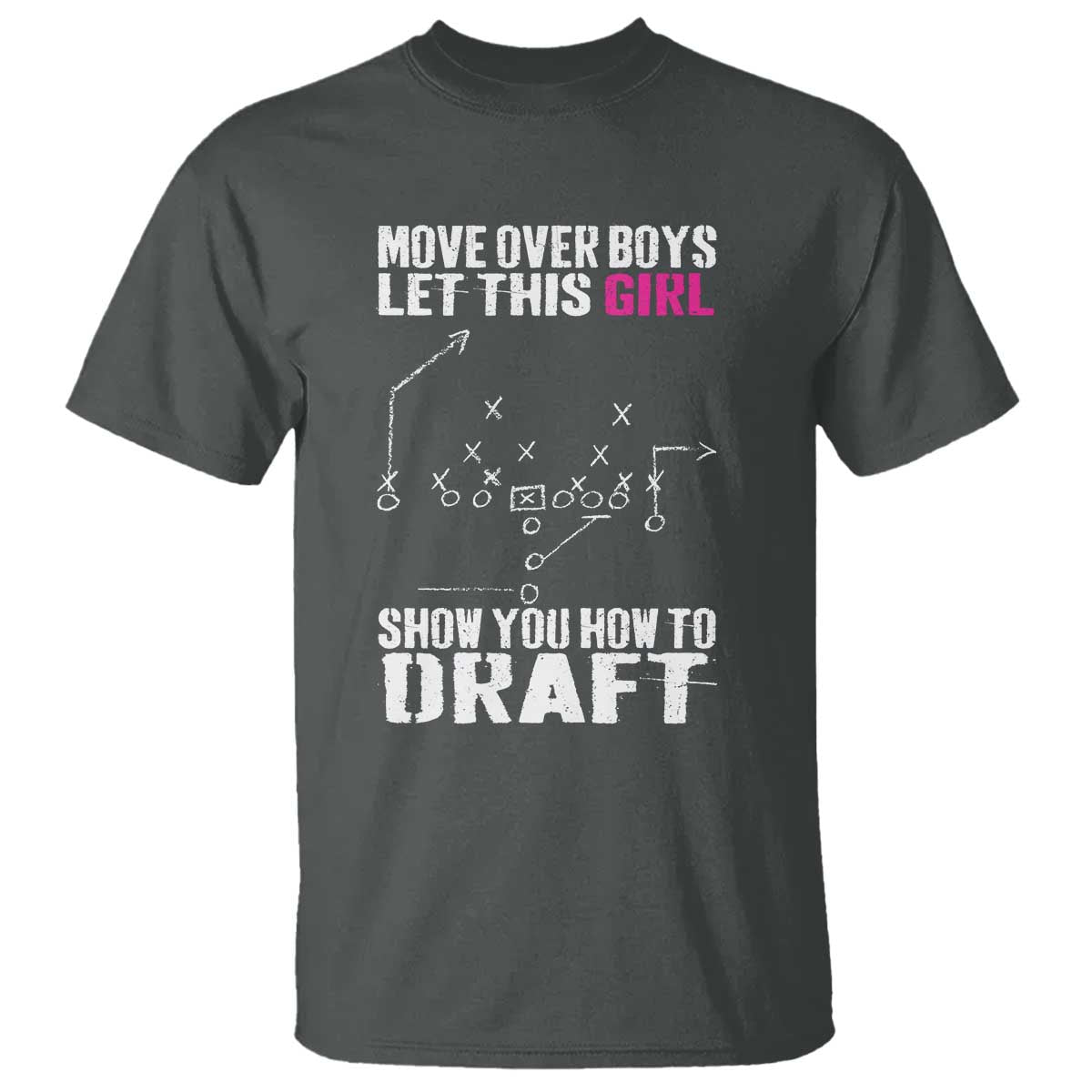 Girls Fantasy Football T Shirt Move Over Boys Draft Party Commish FFL - Wonder Print Shop