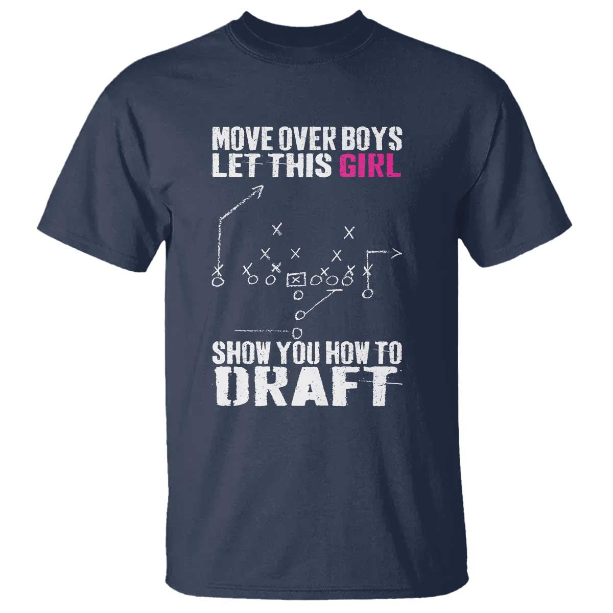 Girls Fantasy Football T Shirt Move Over Boys Draft Party Commish FFL - Wonder Print Shop