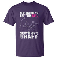Girls Fantasy Football T Shirt Move Over Boys Draft Party Commish FFL - Wonder Print Shop