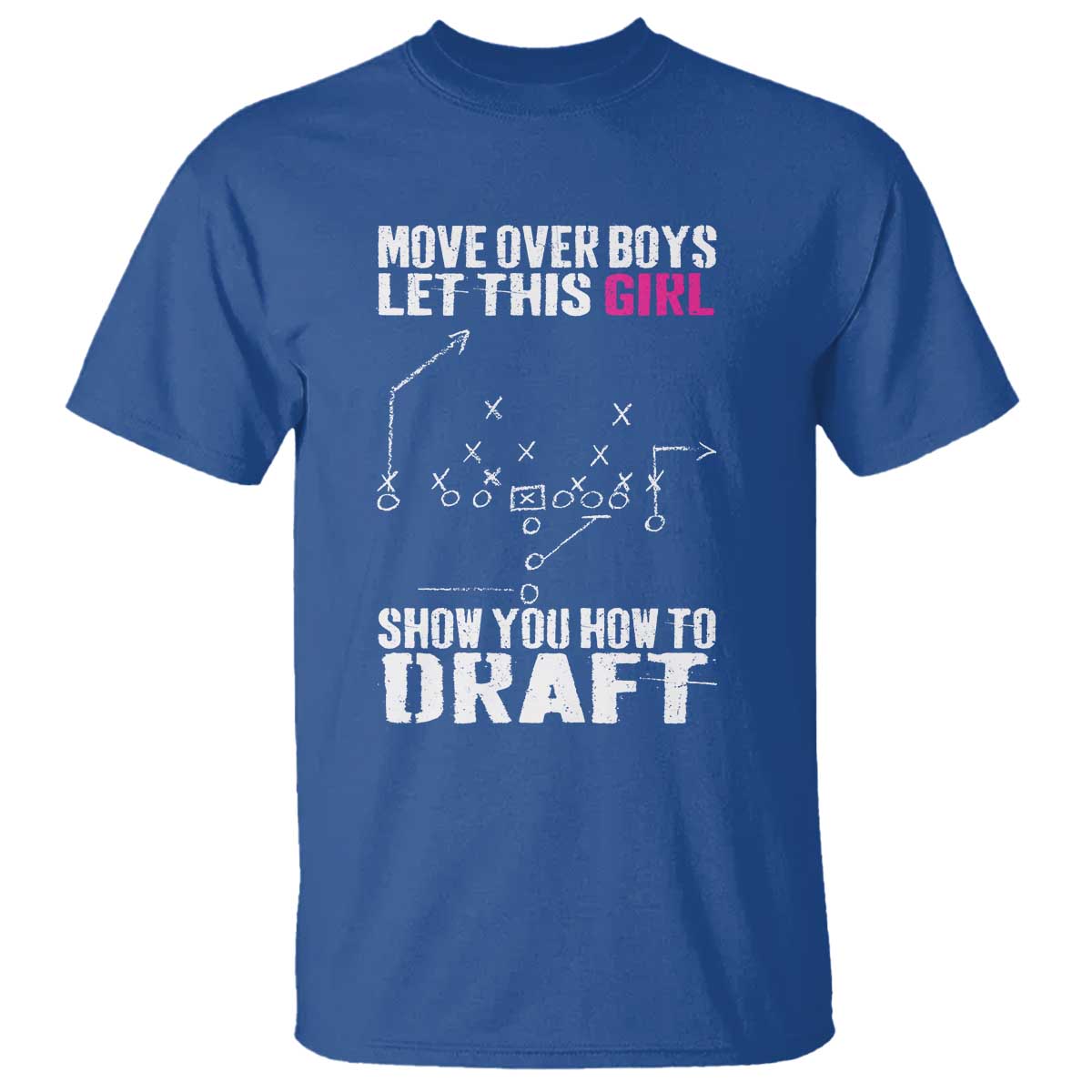 Girls Fantasy Football T Shirt Move Over Boys Draft Party Commish FFL - Wonder Print Shop