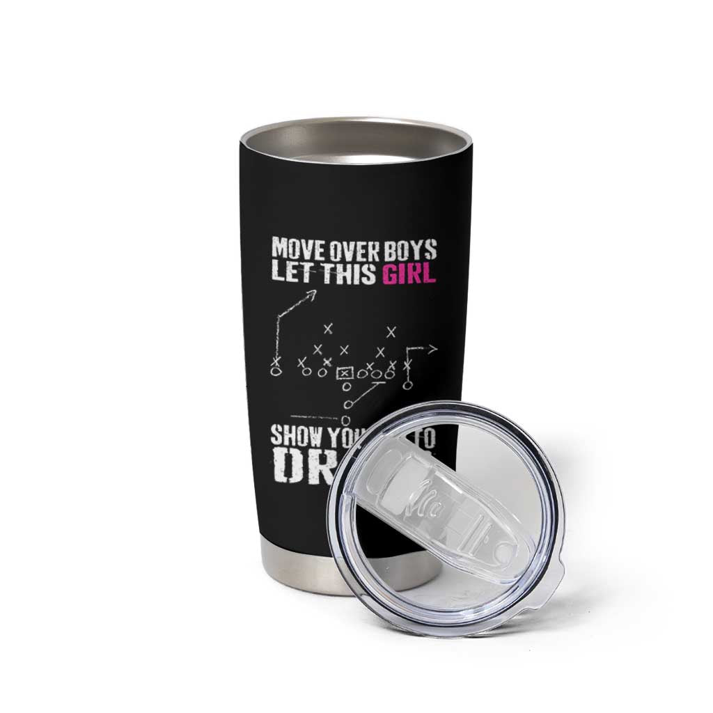 Girls Fantasy Football Tumbler Cup Move Over Boys Draft Party Commish FFL - Wonder Print Shop