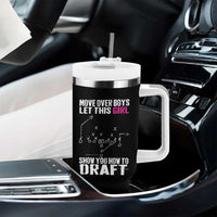 Girls Fantasy Football Tumbler With Handle Move Over Boys Draft Party Commish FFL - Wonder Print Shop