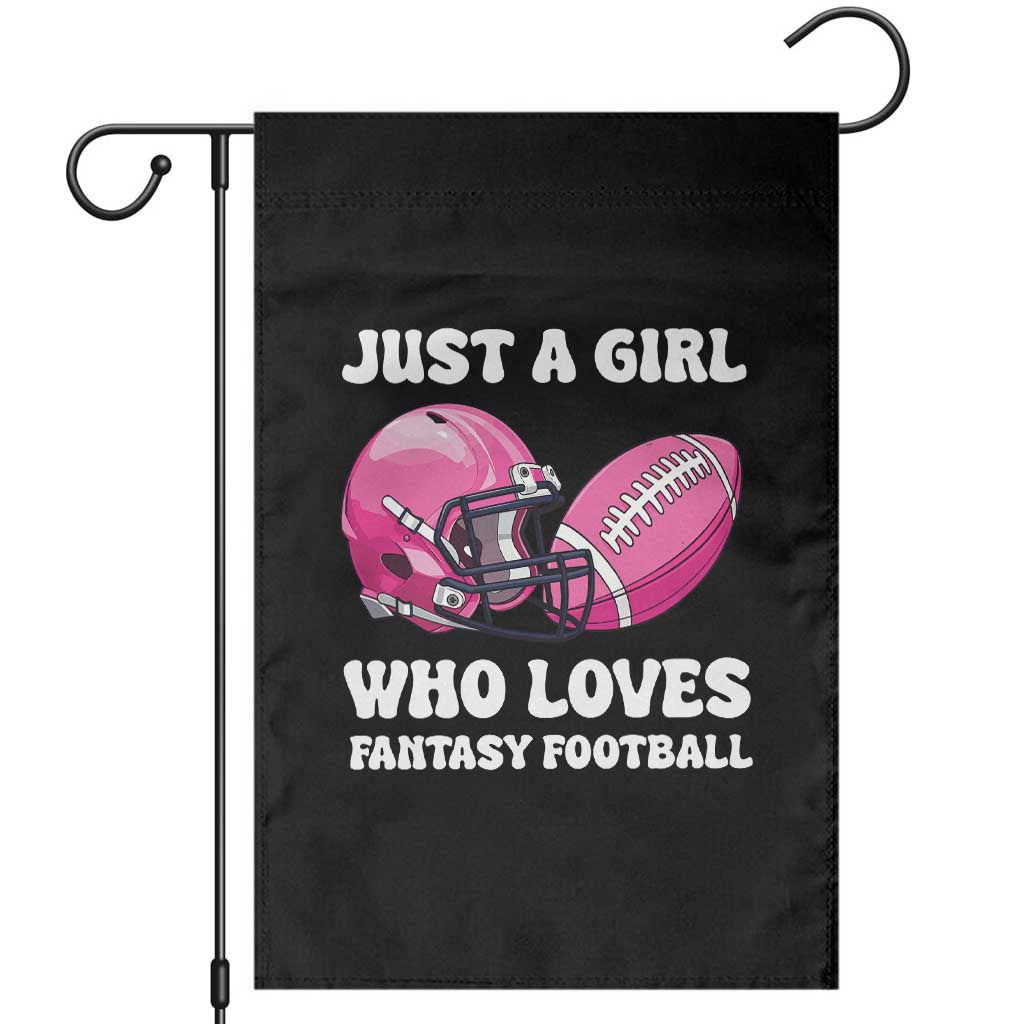 Funny Just A Girl Who Loves Fantasy Football Garden Flag - Wonder Print Shop