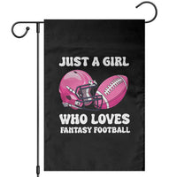 Funny Just A Girl Who Loves Fantasy Football Garden Flag - Wonder Print Shop