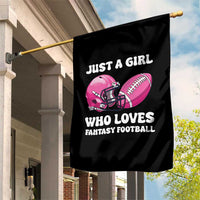 Funny Just A Girl Who Loves Fantasy Football Garden Flag - Wonder Print Shop