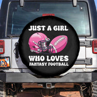 Funny Just A Girl Who Loves Fantasy Football Spare Tire Cover - Wonder Print Shop