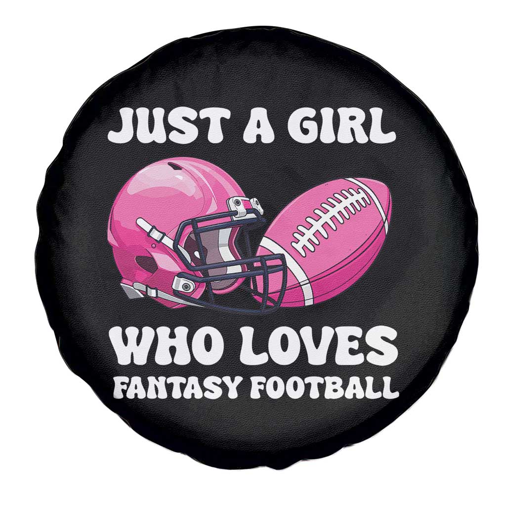 Funny Just A Girl Who Loves Fantasy Football Spare Tire Cover - Wonder Print Shop