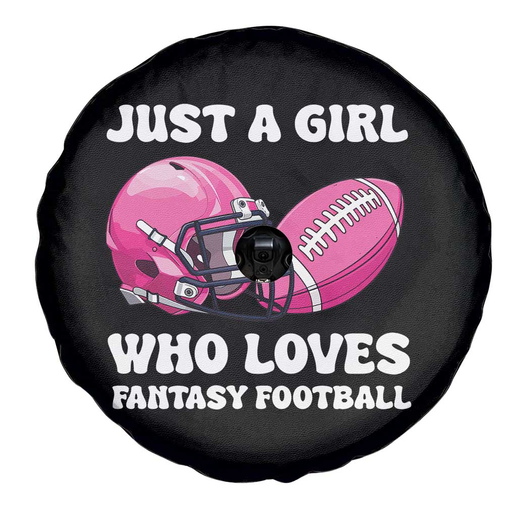 Funny Just A Girl Who Loves Fantasy Football Spare Tire Cover - Wonder Print Shop