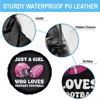 Funny Just A Girl Who Loves Fantasy Football Spare Tire Cover - Wonder Print Shop