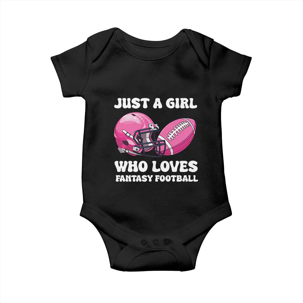 Funny Just A Girl Who Loves Fantasy Football Baby Onesie - Wonder Print Shop
