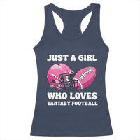 Funny Just A Girl Who Loves Fantasy Football Racerback Tank Top - Wonder Print Shop