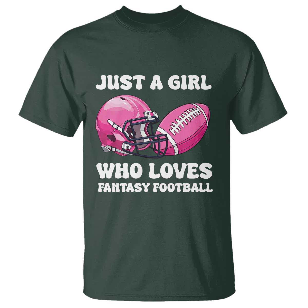 Funny Just A Girl Who Loves Fantasy Football T Shirt - Wonder Print Shop