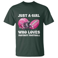Funny Just A Girl Who Loves Fantasy Football T Shirt - Wonder Print Shop
