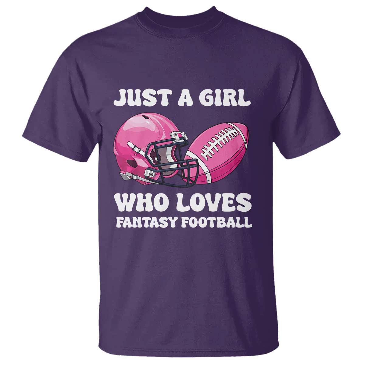 Funny Just A Girl Who Loves Fantasy Football T Shirt - Wonder Print Shop