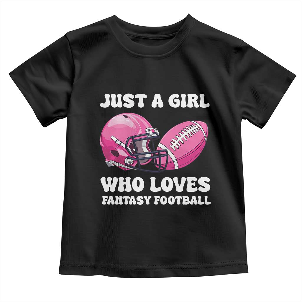 Funny Just A Girl Who Loves Fantasy Football Toddler T Shirt - Wonder Print Shop