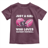 Funny Just A Girl Who Loves Fantasy Football Toddler T Shirt - Wonder Print Shop