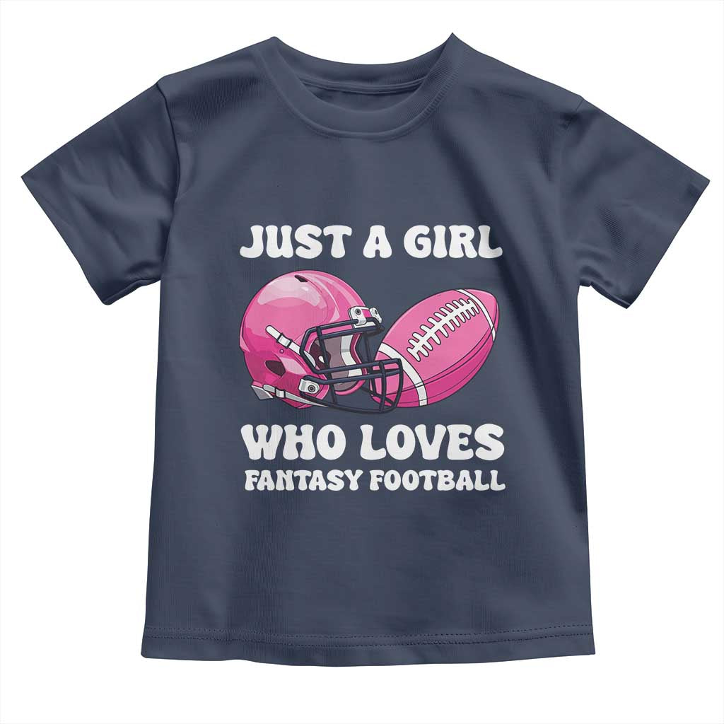 Funny Just A Girl Who Loves Fantasy Football Toddler T Shirt - Wonder Print Shop