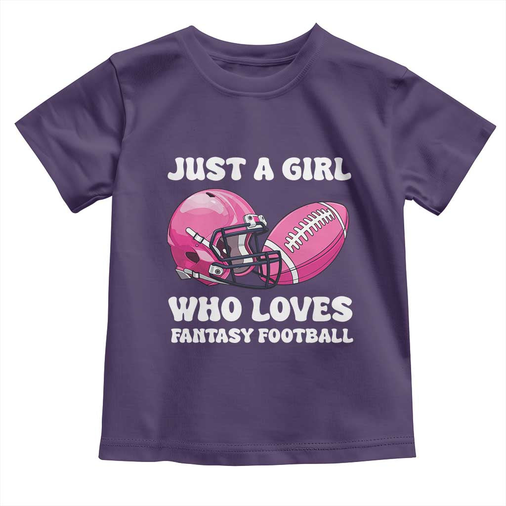 Funny Just A Girl Who Loves Fantasy Football Toddler T Shirt - Wonder Print Shop